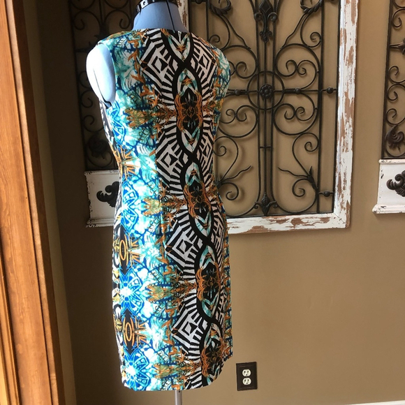 Ronnie Nicole Size 6 Dress - Black, Gold, Blue, White - Picture 5 of 5